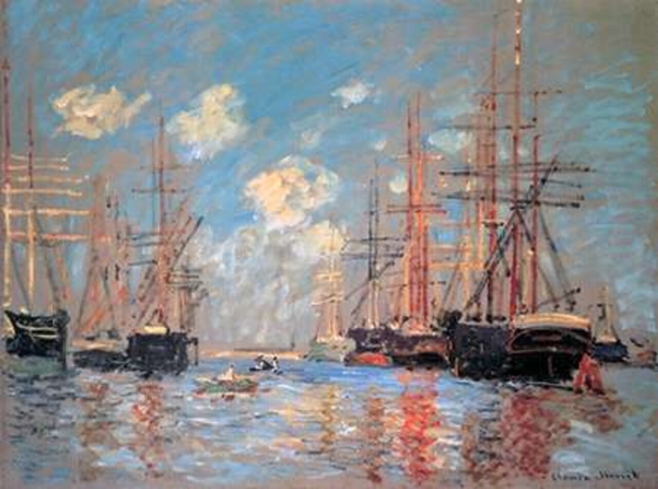Seascape The Port Of Amsterdam 1874 Poster Print by Claude Monet - Item # VARPDX373830